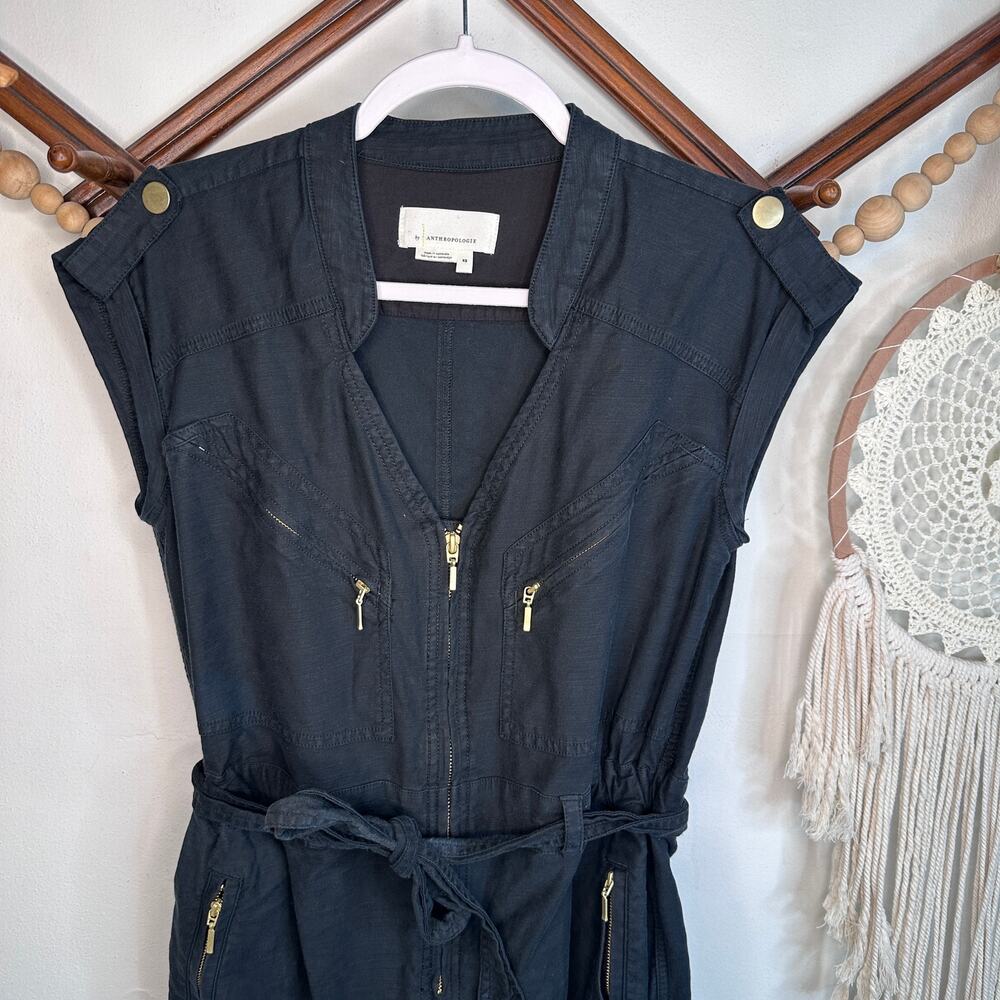 Anthropologie Halsey Black Utility Jumpsuit